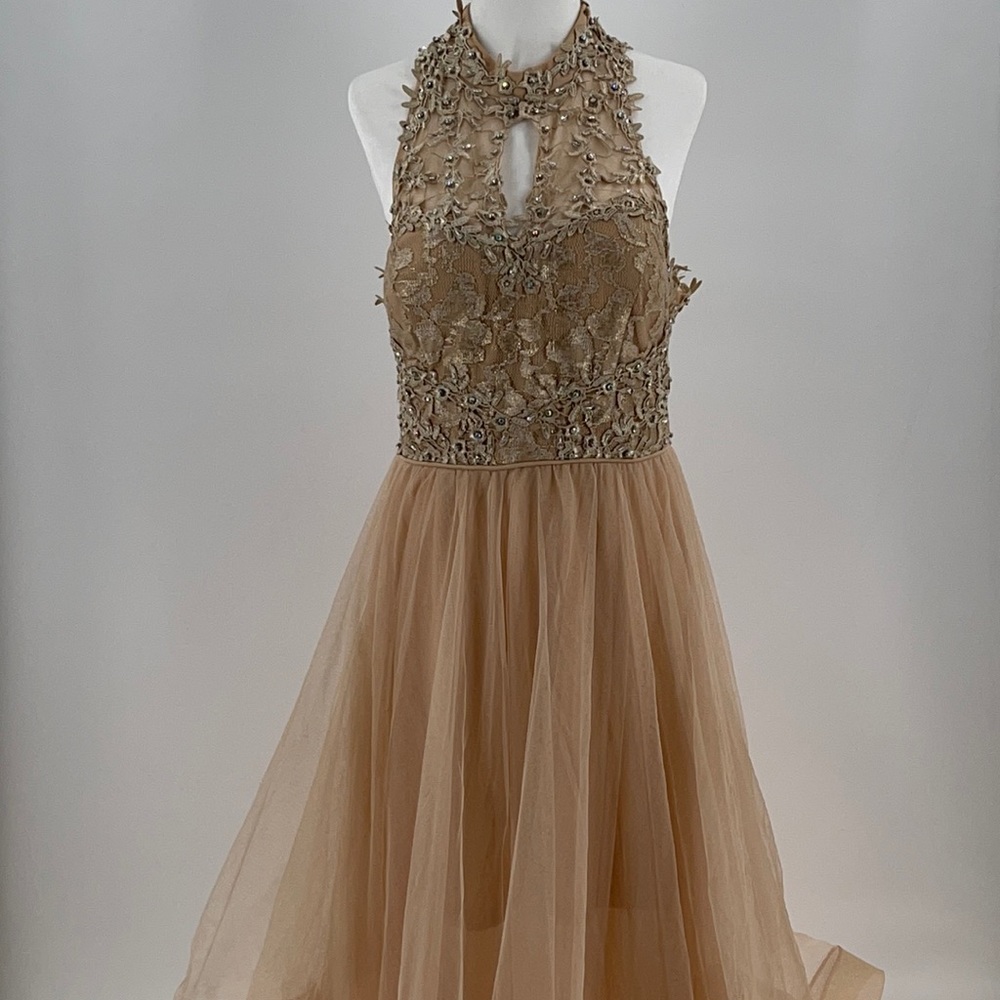 Windsor Junior's Tan Color Prom Dress Size 11